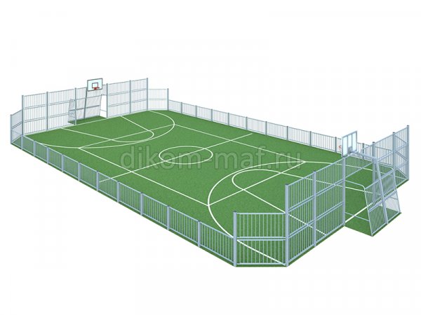 УСП NEO предусмотрены встроенные ворота для  минифутбола, баскетбольные стойки) УСП-004